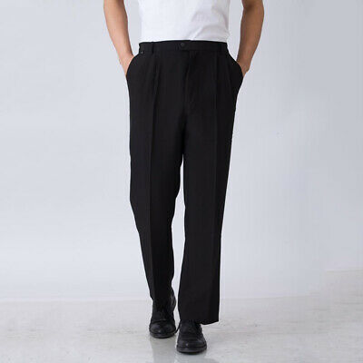 Men's Chef Pants Kitchen Work Baggy Trousers Restaurant Staff Uniform Slacks