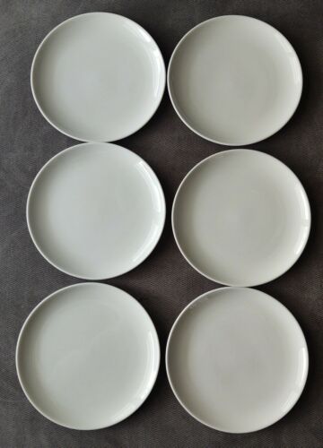 Set Of 6 Syracuse Serene Carefree White 8" Salad Plates
