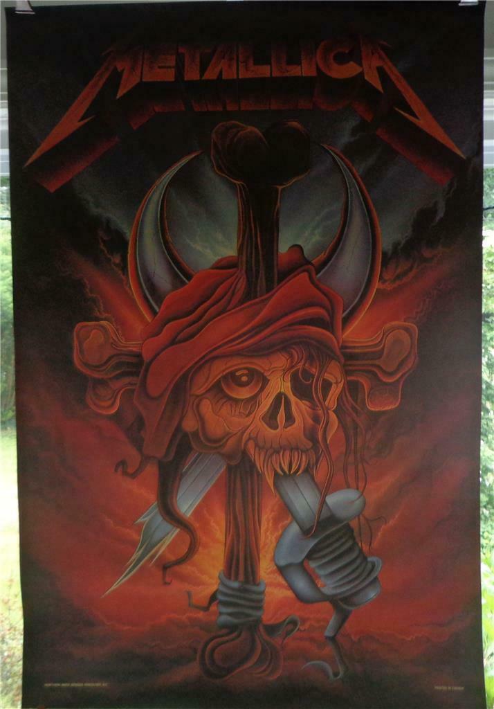 Metallica : Pirate Pushead Rare 1990's Canadian Poster - Stunning
