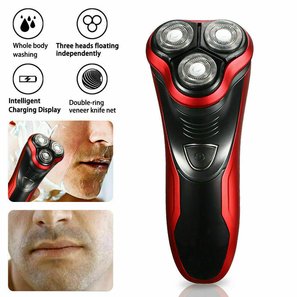 Men's Rotary Waterproof Electric Razor Shaver With Pop-up Trimmer Wet&dry Razor