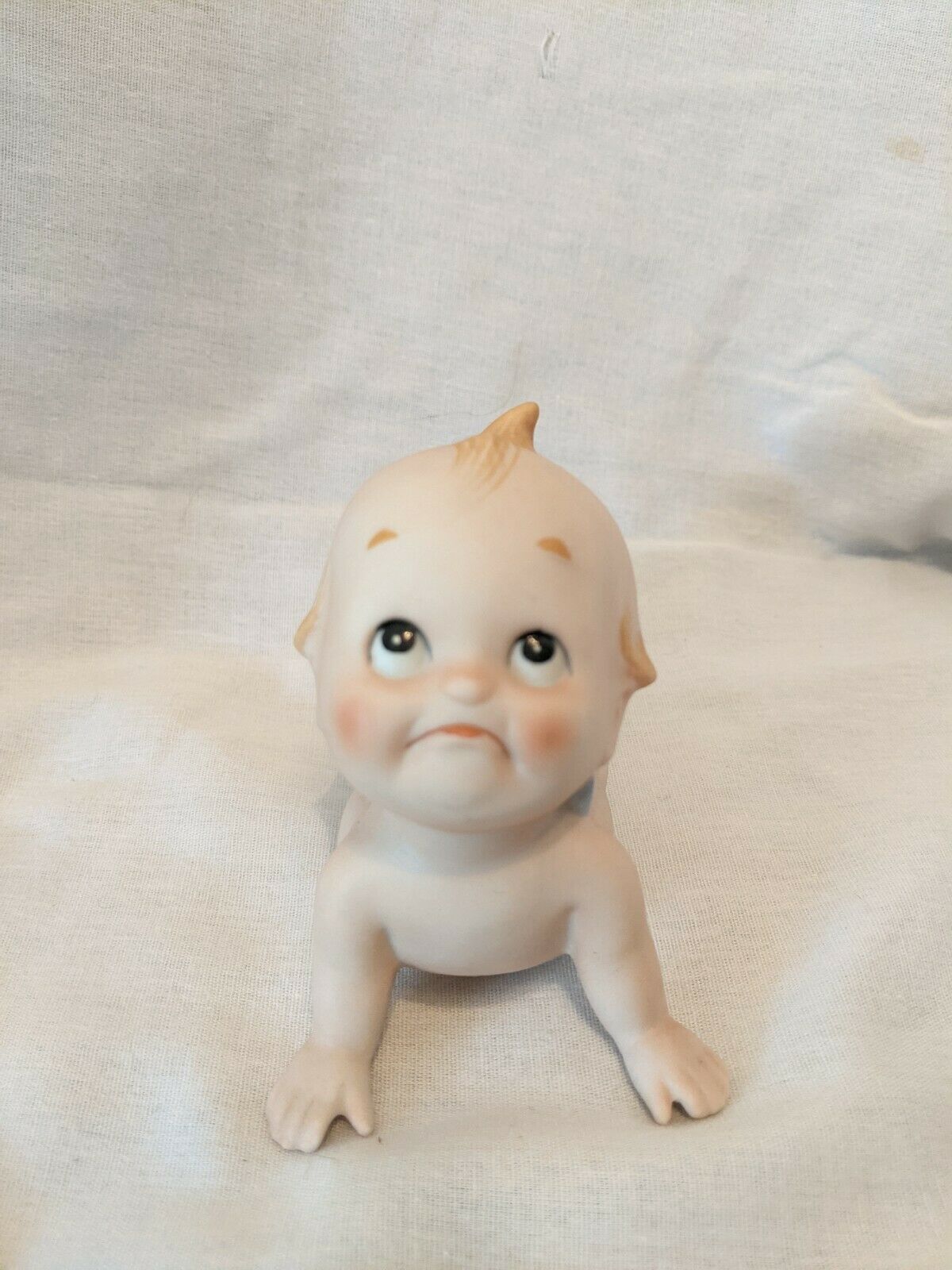 Lefton Kw228 Kewpie Pouting Baby Figurine 4 1/2" Long
