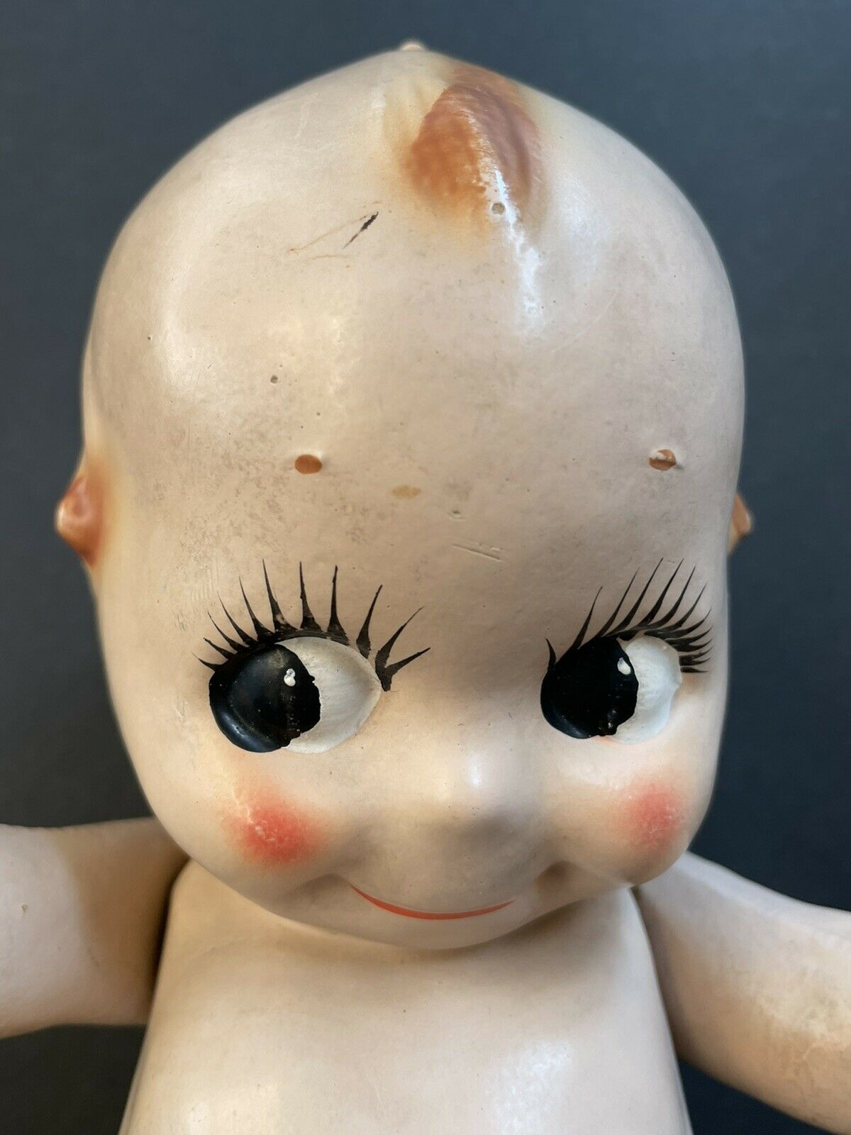 Antique 12” Composition Rose O’neill Kewpie Doll With Original Label