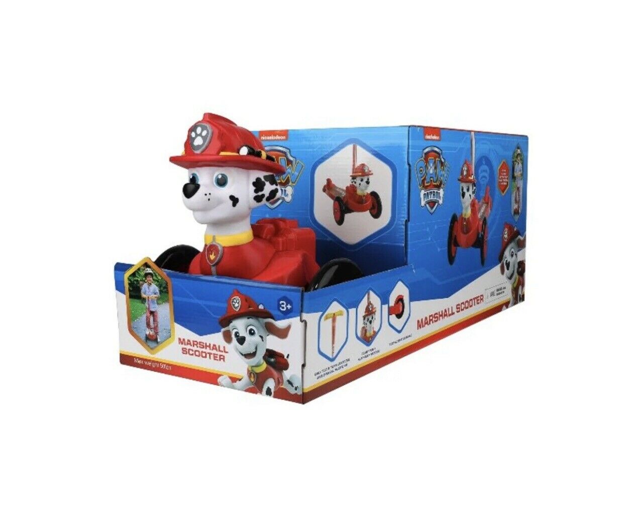 Paw Patrol 3d Marshall Scooter With 3 Wheels And Tilt To Turn For Ages 3 To 5