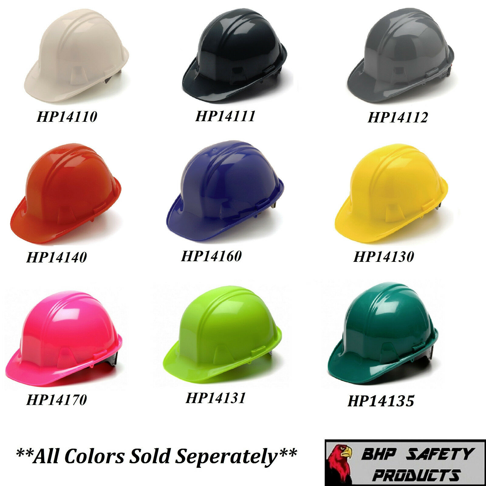 Pyramex Cap Style Safety Hard Hat 4-point Ratchet Suspension Construction Work