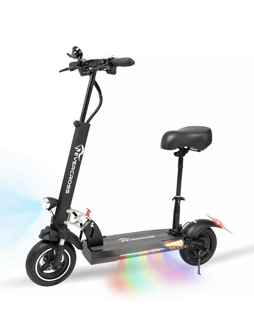 Evercross Folding Electric Scooter With Seat 800w Motor 30+ Mph Led Lights 10''
