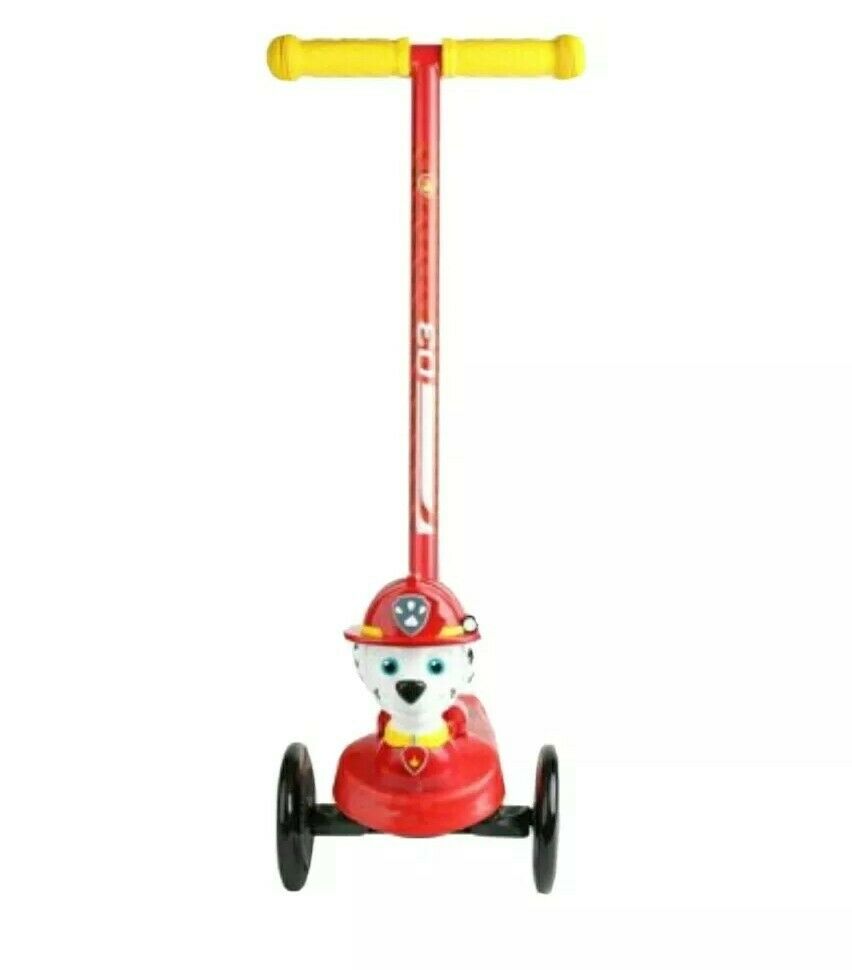 Paw Patrol 3d Marshall Scooter 3-wheels, Tilt & Turn, Color- Red New!
