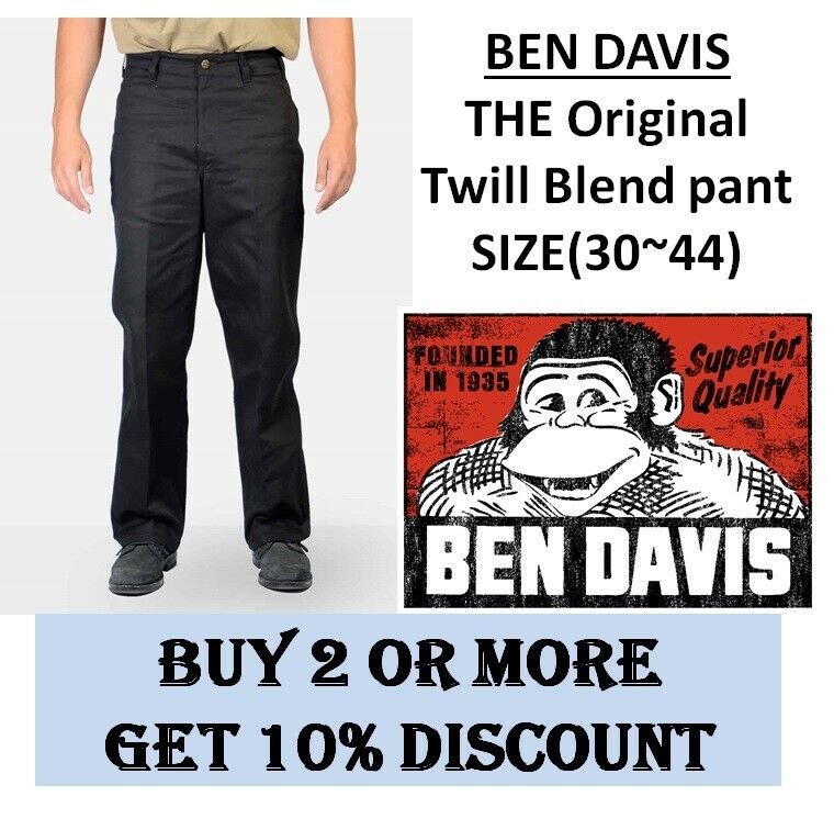Ben Davis Original Pants, Bottom Sizes 30 To 50, 8colors
