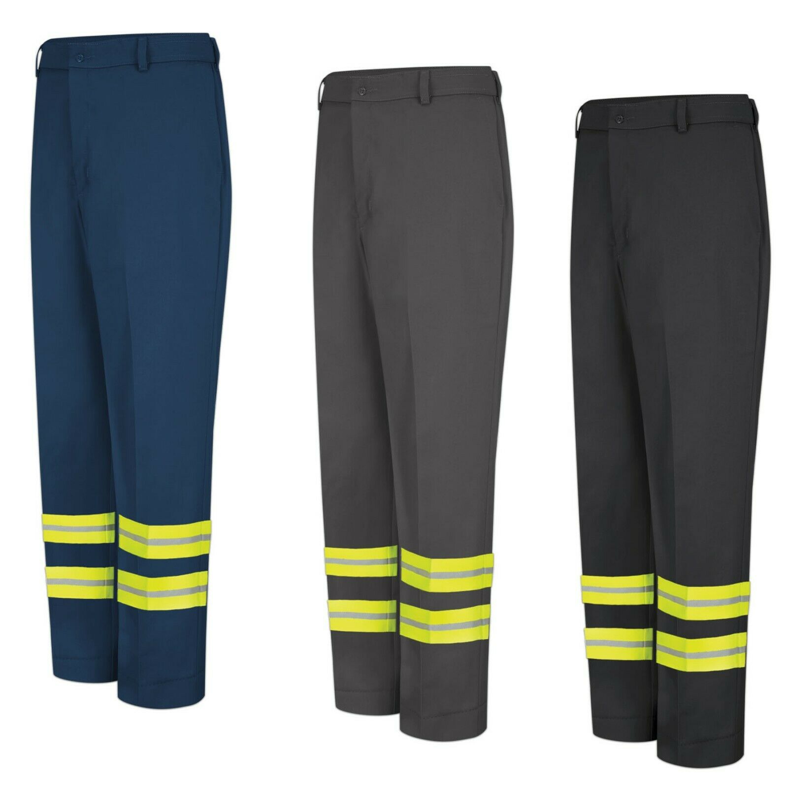 Red Kap Reflective Pants Enhanced Visibility Safety Towing Hi Vis Work Uniform