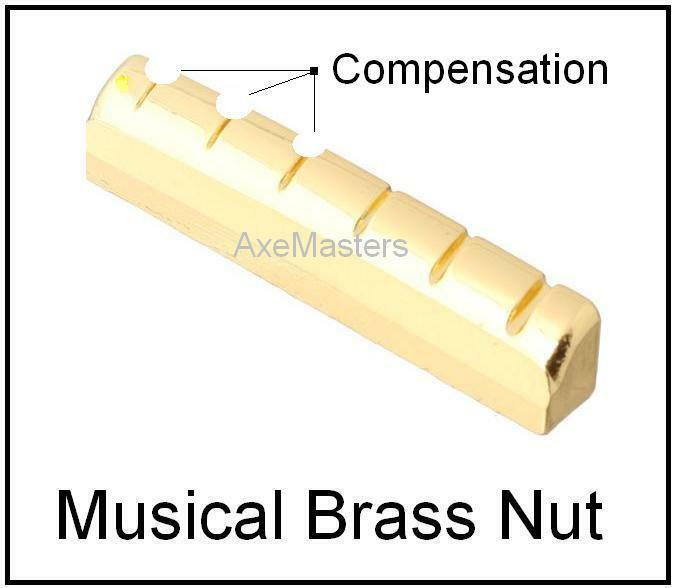 Axemasters Compensated Brass Nut Handmade For Epiphone Guitar Lp 335 Sg 175...