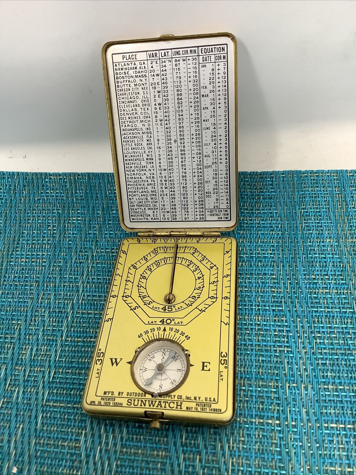 1920s Vintage Pocket Sunwatch Sundial Compass The Outdoor Supply Co Bsa  Dw2