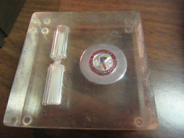 Region 6 Lucite Hour Glass Timer 2 1/2 Inch Square   Ls2