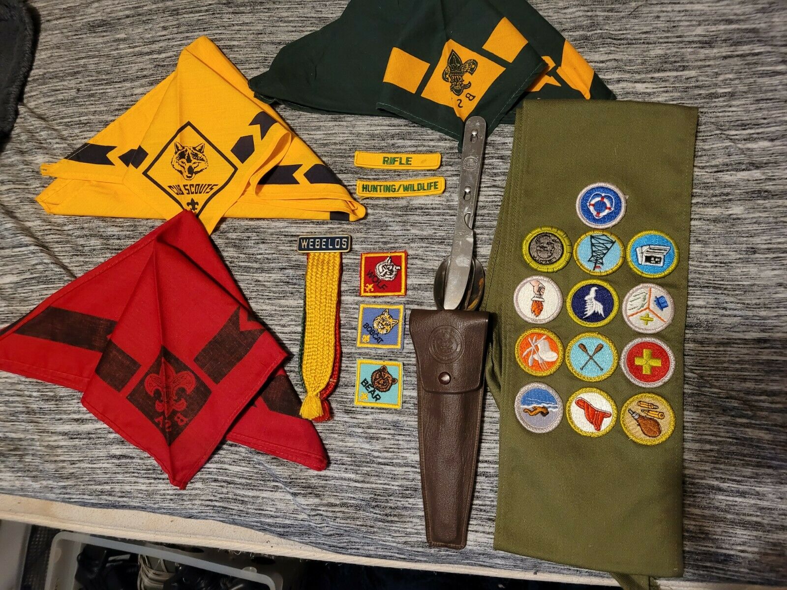 Vintage Boy Scout & Cub Scout Items...webelos...estate Auction